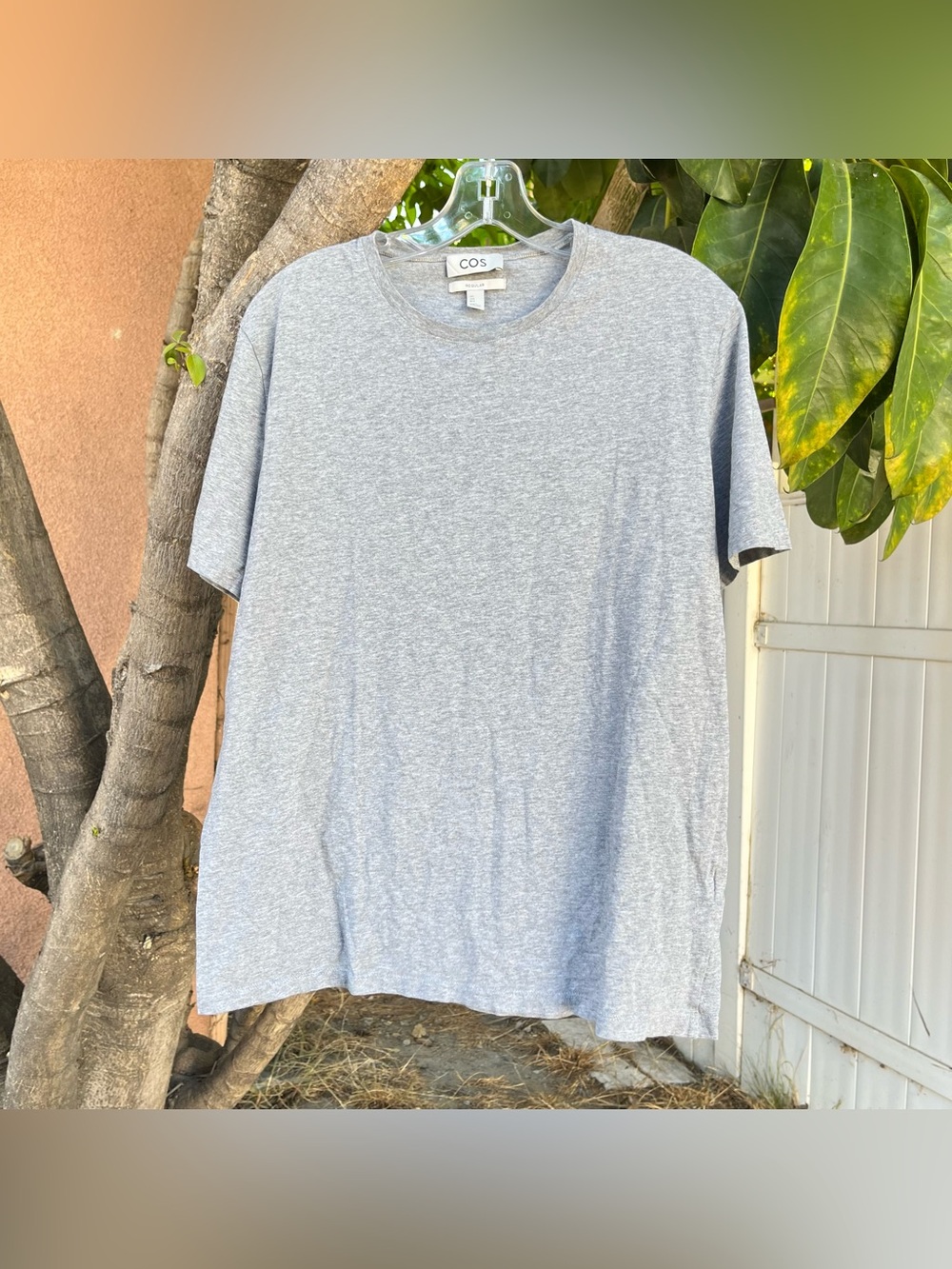 Cos Grey 100% Cotton T-Shirt.